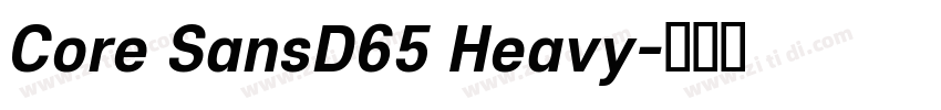 Core SansD65 Heavy字体转换